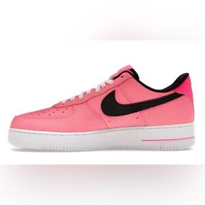 NIKE AIR FORCE 1 07 LV8 PINK GLAZE-BLACK-WHITE WM SZ 6